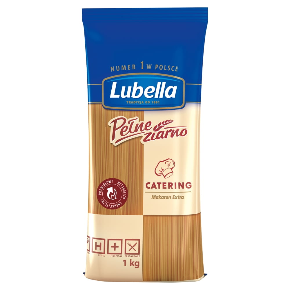 Lubella Catering Makaron Spaghetti Pełne ziarno 1kg