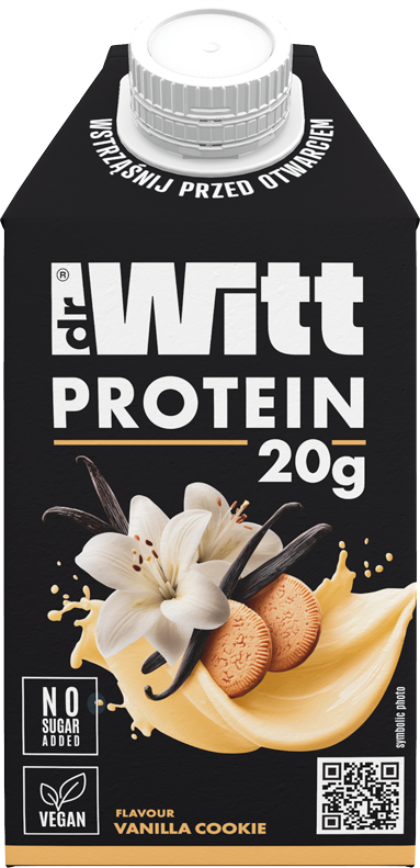 DR WITT PROTEIN KOKTAJL O SMAKU WANILIOWEGO CIASTKA 20g białka 500ml
