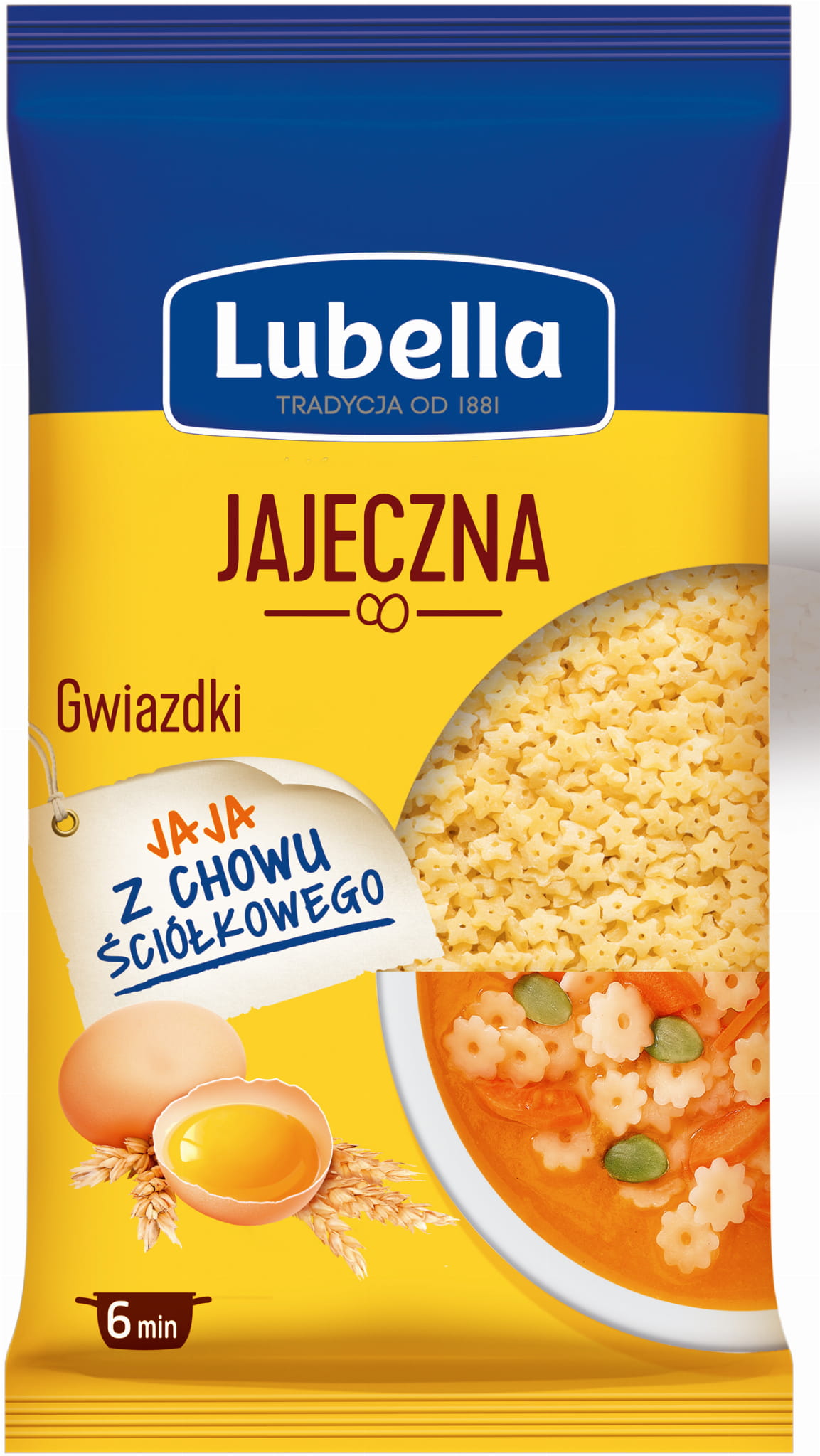 Lubella Jajeczna Makaron gwiazdki 250 g