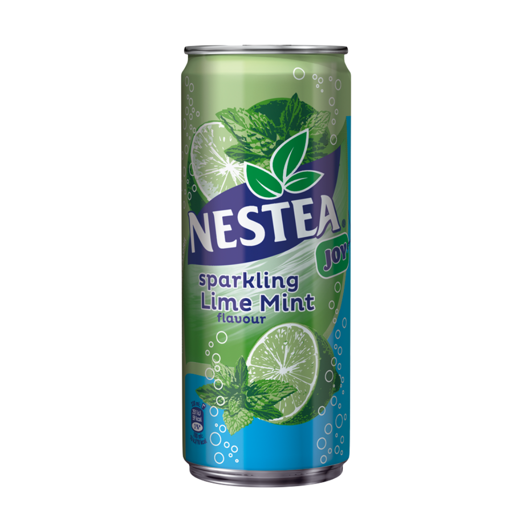 Nestea Joy sparkling Gazowany Napój herbaciany limonka i mięta 330 ml