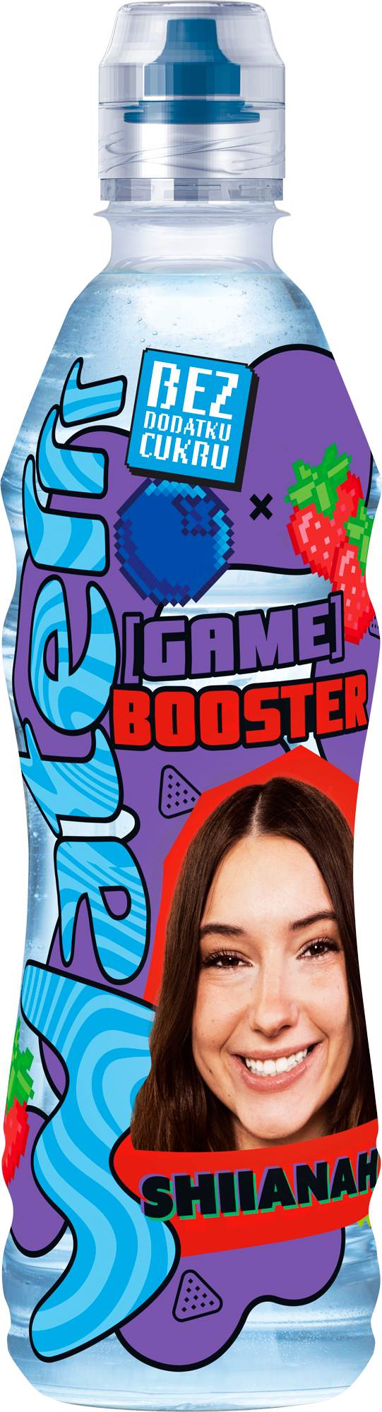 KUBUŚ Water Game Booster Shiianah woda smakowa truskawka-jagoda 500ml