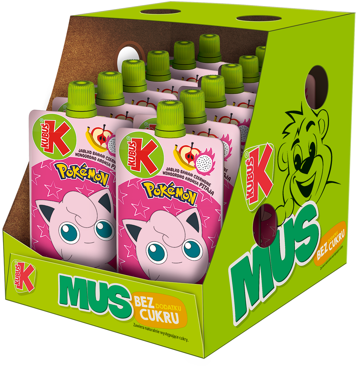 KUBUŚ Pokémon mus jab-ban-cz.winogro-aronia-pitaja 12x100g