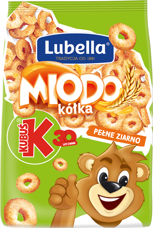 Lubella Mlekołaki Miodo Kółka Zbożowe kółka z miodem 500g