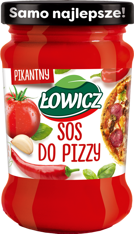 ŁOWICZ sos pomidor do pizzy pikantny z ziołami 180 g