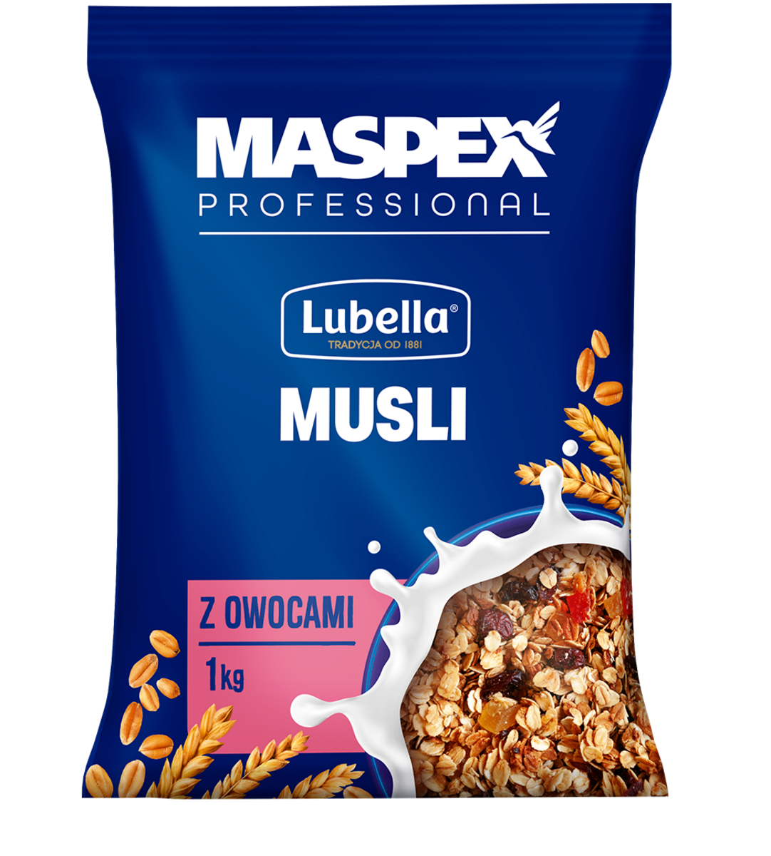 Lubella płatki śniadaniowe MUSLI z owocami 1 kg