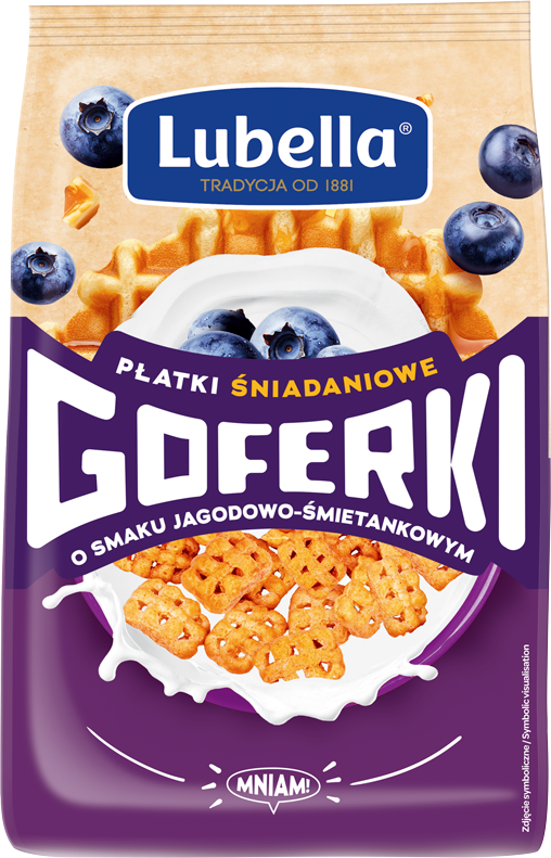 LUBELLA płatki Goferki jagodowo - śmietankowe 400g