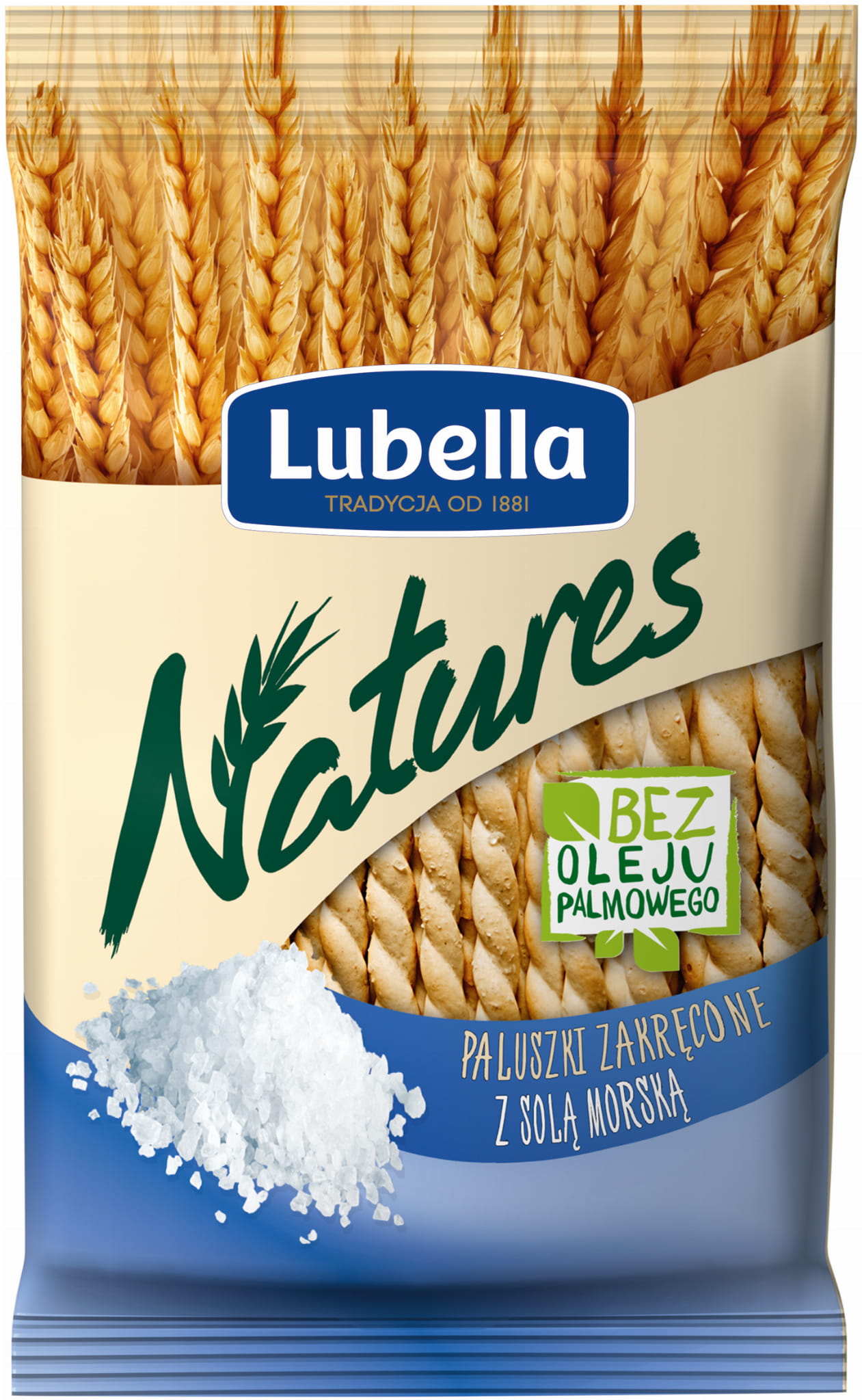 Lubella Natures Paluszki zakręcone z solą morską 70 g